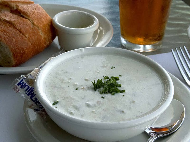 New England clam chowder ? Photo by Jon SullivanThe original uploader was Y6y6y6 at English Wikipedia., Public domain, via Wikimedia Commons