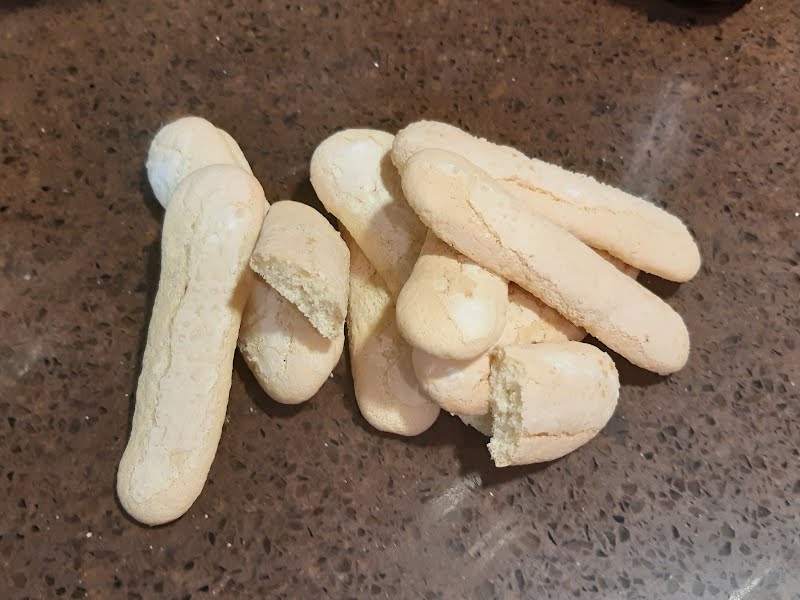 The traditional sweet dessert called ladyfingers, also known as savoiardi. ? Photo by Papouten, CC BY-SA 4.0, via Wikimedia Commons