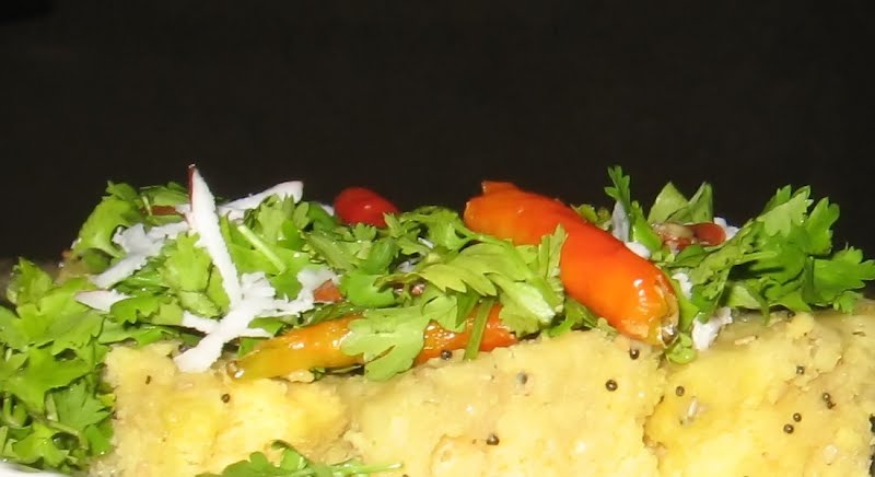'Khaman dhokla' are steam-baked sour cakes that are a common vegetarian snack in Western India. ? Photo by Vasantdave, CC BY-SA 3.0, via Wikimedia Commons