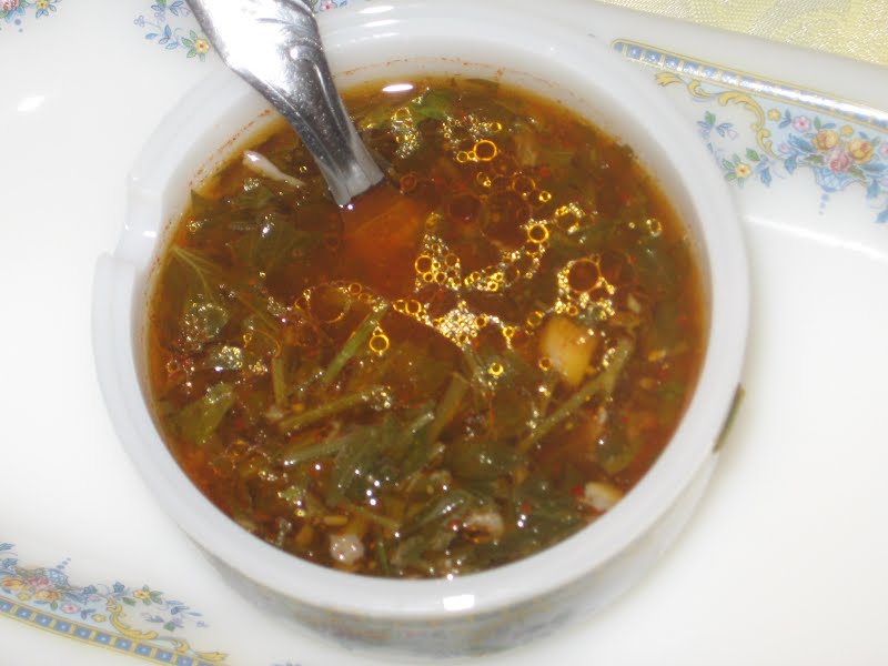 Chimichurri. my mother-in-law made it. ? Photo by Gveret Tered, CC BY-SA 3.0, via Wikimedia Commons