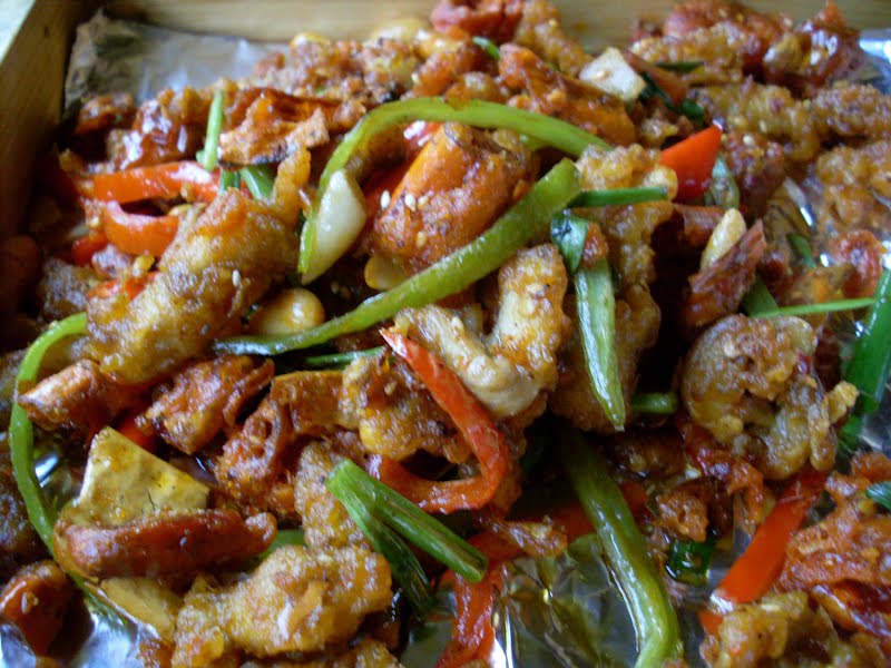 Meat stir-fry dish at a Tibetan restaurant ? Photo by Mark Lyon from New York, NY, USA, CC BY 2.0, via Wikimedia Commons