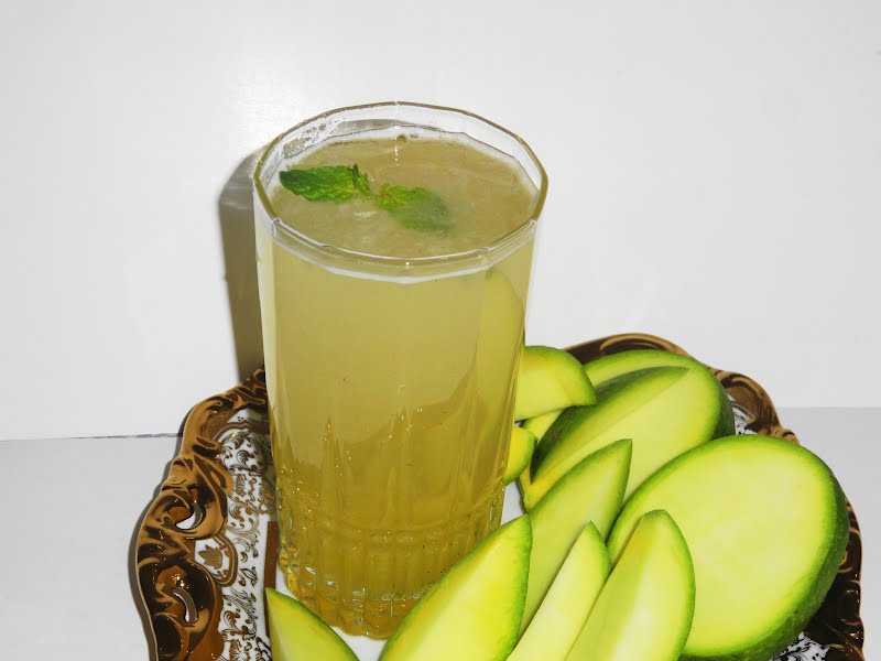 AAM PANNA. Aam Panna, ???? ?? ???? , Raw Mango Syrup ? Photo by Miansari66, CC0, via Wikimedia Commons