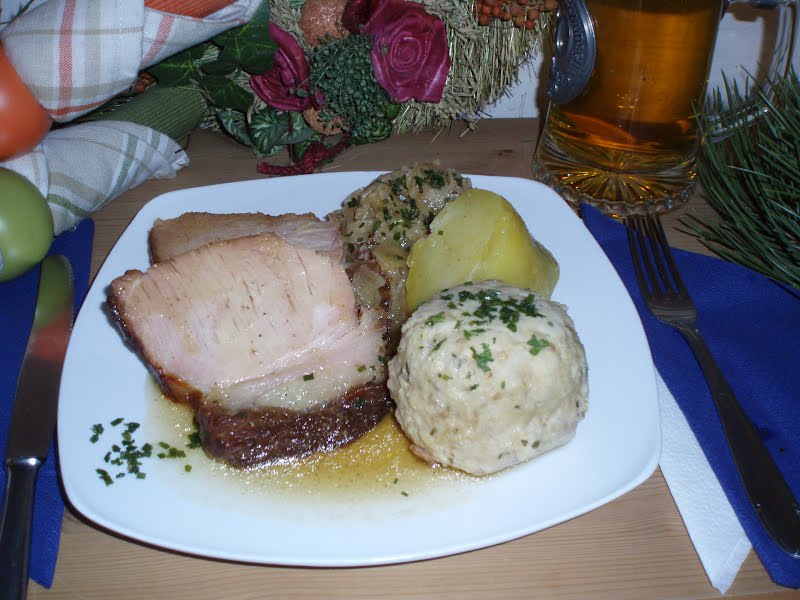 Schweinsbraten_on_plate ? Photo by Austrian delicacy, CC BY-SA 3.0, via Wikimedia Commons