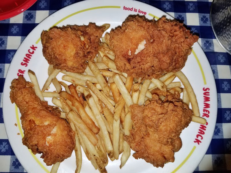 Fried chicken and french fries - Summer Shack - Cambridge, Massachusetts, USA. ? Photo by Daderot, CC0, via Wikimedia Commons