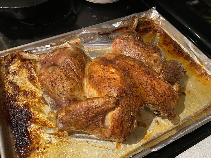 I usually make two chickens at once, to feed the whole family and have some leftovers