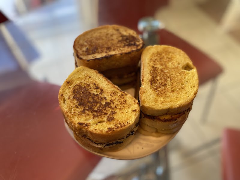 Freshly made toast using French stick bread