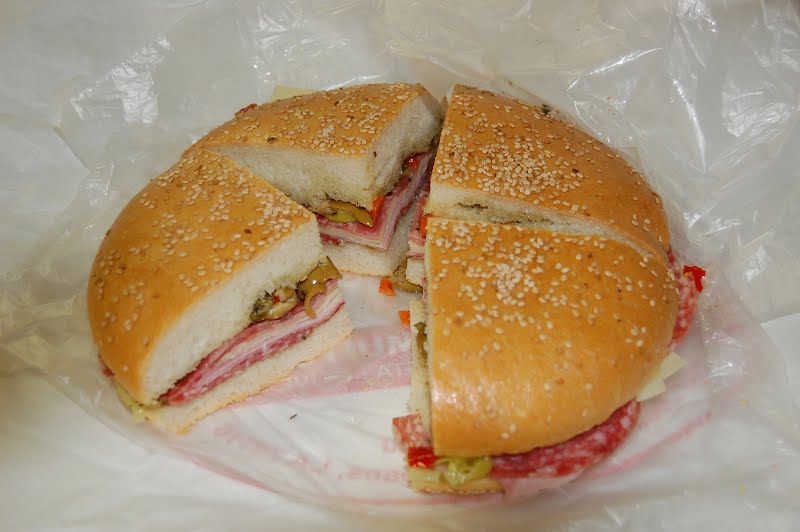 Muffuletta at Central Grocery, New Orleans. The best sandwich I ever had. ? Photo by jc.winkler, CC BY 2.0, via Wikimedia Commons