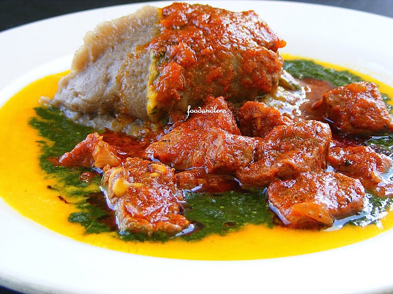 it is an African food called Amala ? Photo by Owoeye007, CC BY-SA 4.0, via Wikimedia Commons
