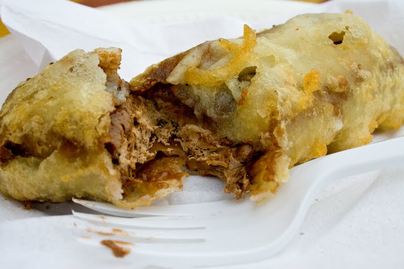 Take one mars bar, cover it in batter, deep Fry, eat, regret, ? Photo by xian from Lancaster, CC BY 2.0, via Wikimedia Commons