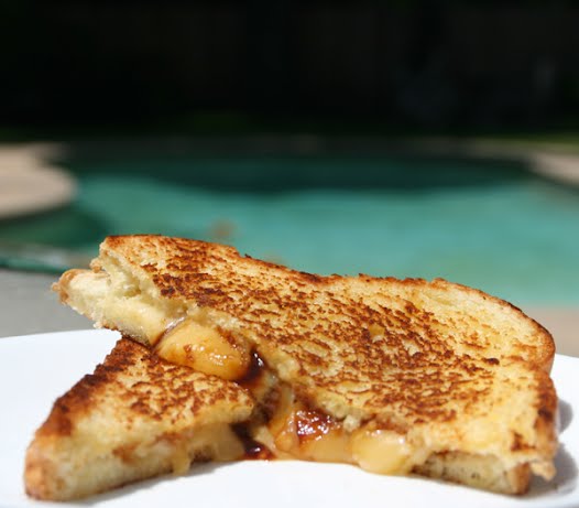 A grilled cheese sandwich, made with Gouda, Hoisin sauce and hot Asian mustard. ? Photo by No machine-readable author provided. Riffraffselbow assumed (based on copyright claims)., CC BY-SA 3.0, via Wikimedia Commons