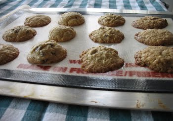 Photo of the first incarnation of my gluten-free chocolate chip cookies. The cookies look somewhat different from each other because of various additions and subtractions. Photo taken by myself (and cookies made by myself). Dropframe 17:53, 27 July 2006 (UTC) ? Photo by Dropframe at English Wikibooks, CC BY-SA 2.5, via Wikimedia Commons